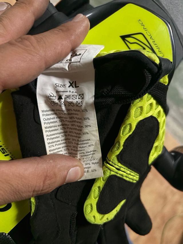 Guantes Dainese Verano Negro/Verde XL