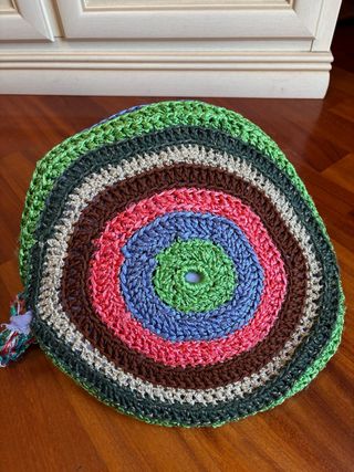 Sacca uncinetto fatta a mano multicolore