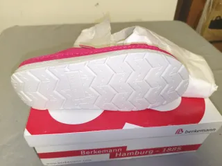 Sandalias Berkemann rosas y blancas