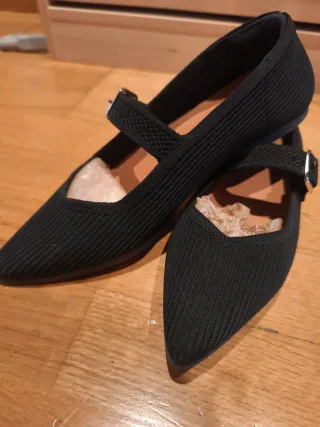 Zapatos planos Miss Elastic negros talla 39