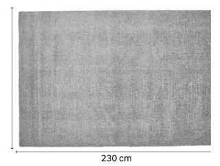 Tappeto pelo lungo grigio