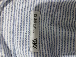 Camisa de rayas azules Zara