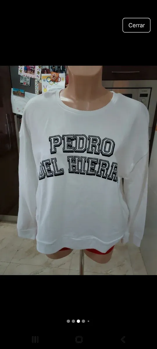 Sudadera Pedro del Hierro Talla L Blanca