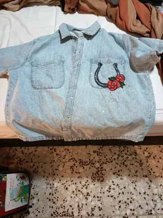 Chaqueta tejana con Caballos Zara  Oversize