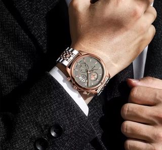 Reloj Poedagar Hombre Oro y Plata