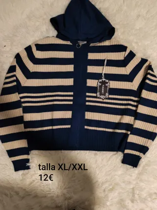 Jersey Tianmy rayas azul y beige talla XXL