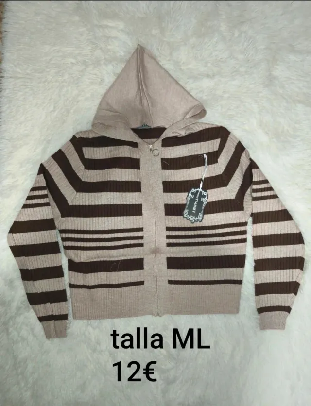 Jersey Tianmy rayas azul y beige talla XXL