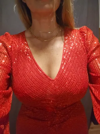 Vestido lentejuelas D&M L