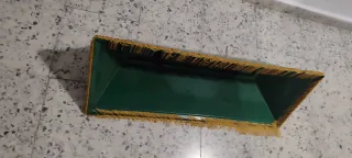 Lampada da tavolo da biliardo verde e dorata