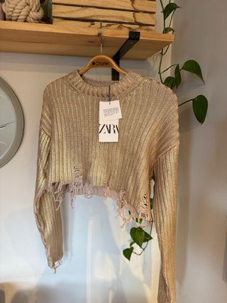 Jersey Zara metalizado S