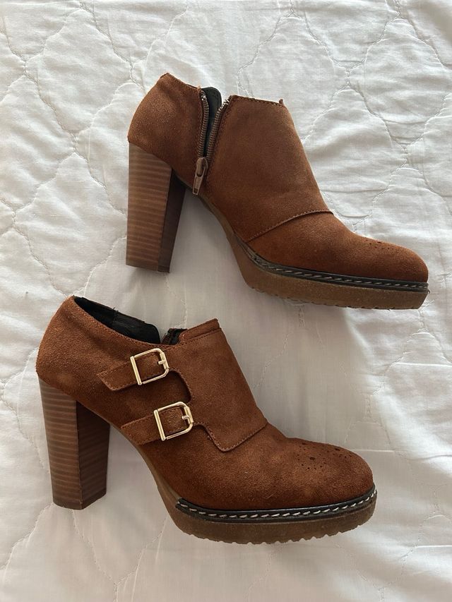 Botines Alpe Marrón Tacón Mujer