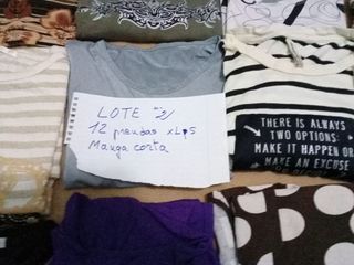 Lote 12 Camisas Manga Corta XL