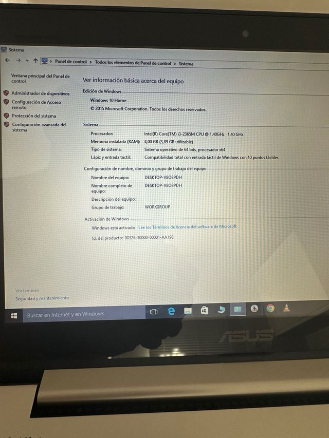 Portatil pantalla táctil