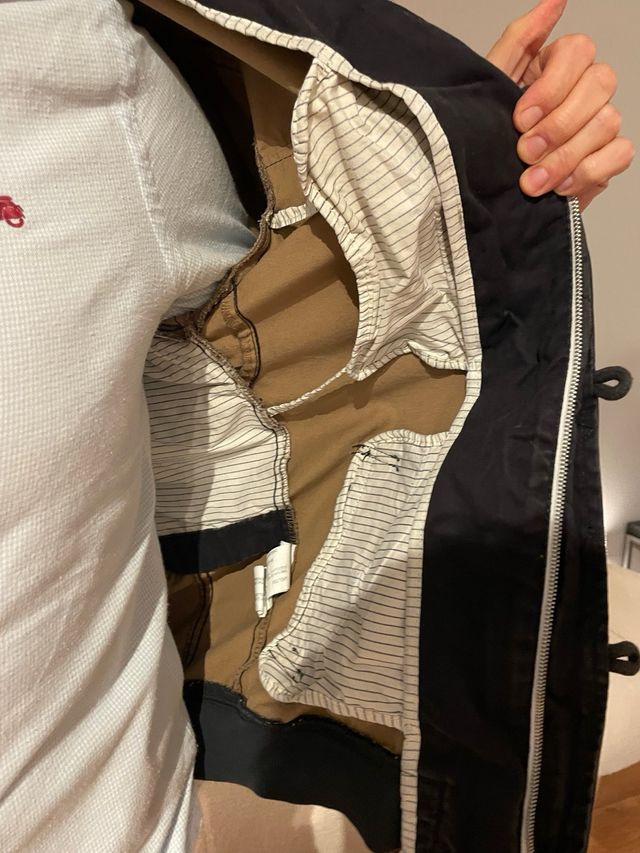 Parka Pull and Bear Negra Hombre