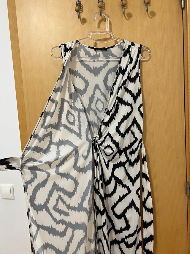 Abito stampato bianco e nero