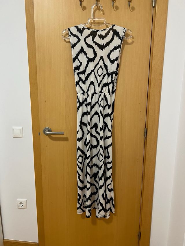 Abito stampato bianco e nero