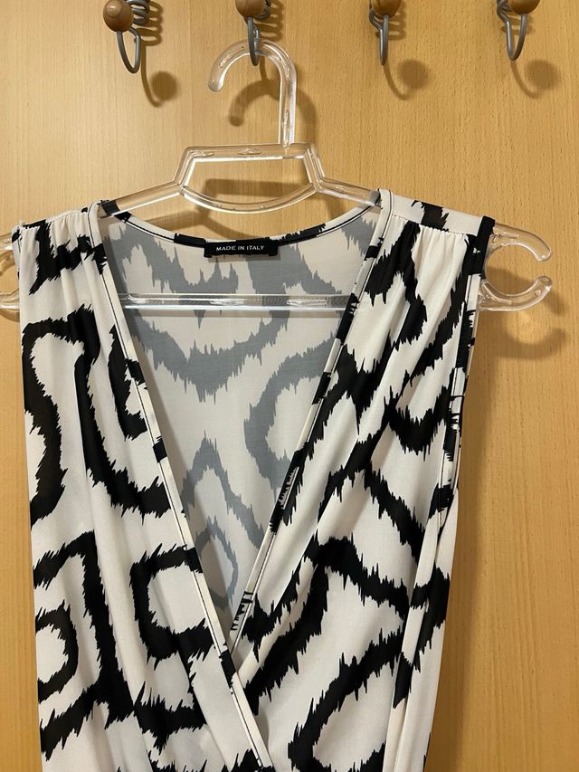 Abito stampato bianco e nero