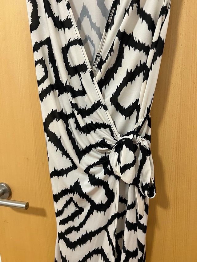 Abito stampato bianco e nero