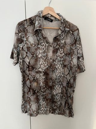 Blusa Grauchaug Estampado Serpiente Talla 44