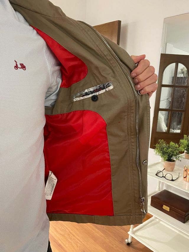 Parka Zara Hombre Talla M Verde Militar