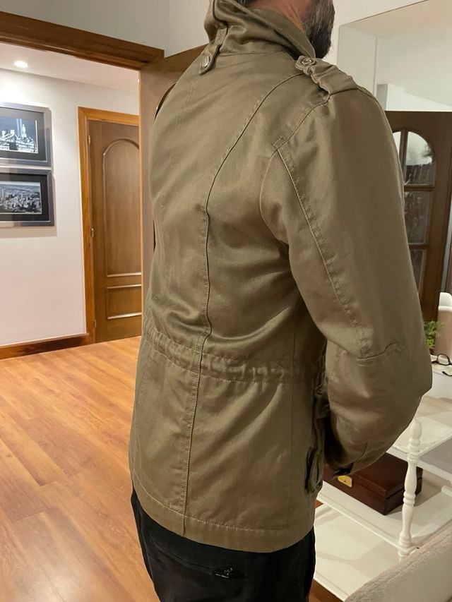 Parka Zara Hombre Talla M Verde Militar
