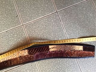 Cintura pelle serpente fibbia rame