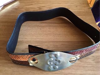 Cintura pelle serpente fibbia rame