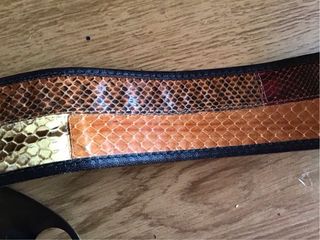 Cintura pelle serpente fibbia rame