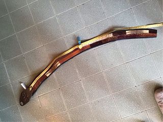 Cintura pelle serpente fibbia rame