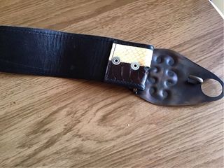 Cintura pelle serpente fibbia rame