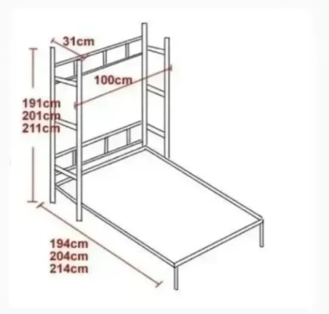 CAMA ABATIBLE VERTICAL NIUS 80X190