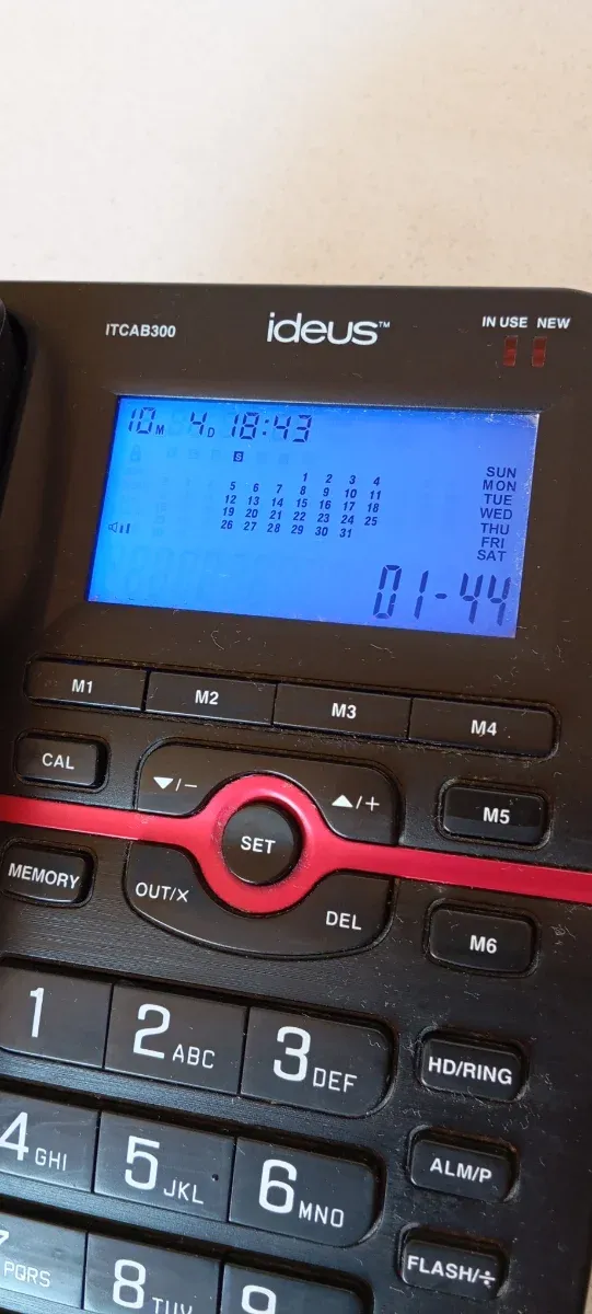 Teléfono Ideus con agenda y manos libres