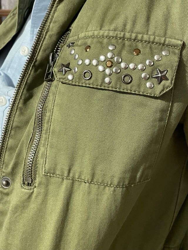 Chaqueta militar verde Stradivarius Mujer