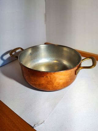 PENTOLA IN RAME DIAMETRO 24 CM ALTEZZA 10 CM