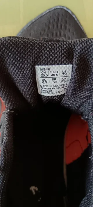 Scarpe Asics Nere/Rosse Tg 40.5