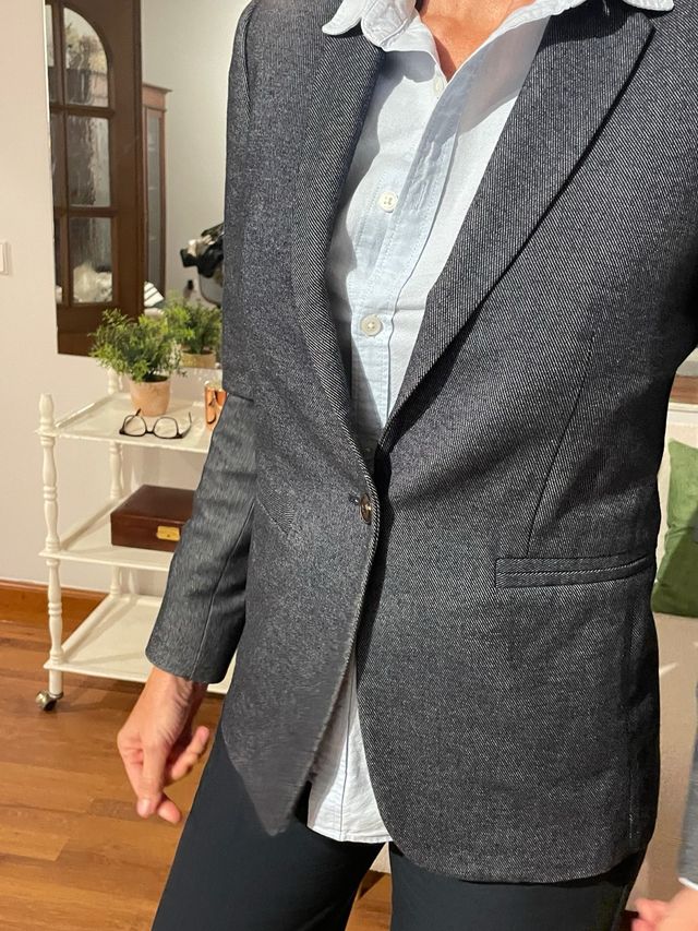 Blazer Massimo Dutti Gris
