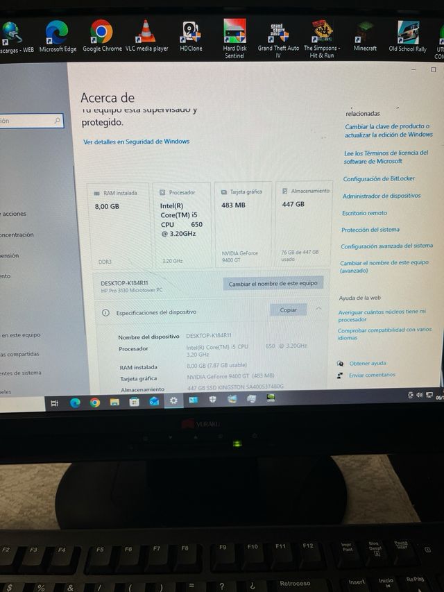 Ordenador completo i5 SSD Windows 10 GT económico 
