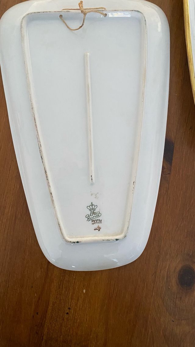 Platos decorativos vintage pintados a mano