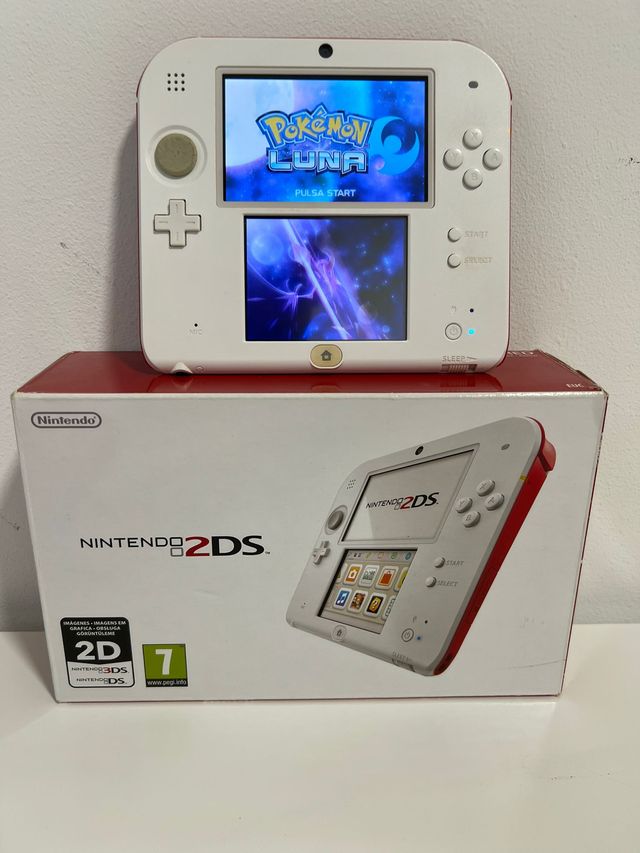 Nintendo + Pokemon Luna + 7 Juegos + caja