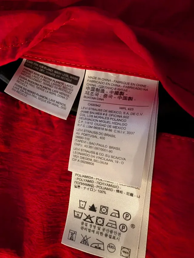 Cazadora Reversible Levi's Jordan Negra/Roja