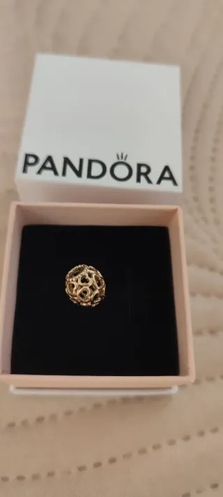 Charm Pandora Corazones Oro