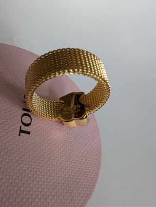 Anillo Oso Malakita Dorado