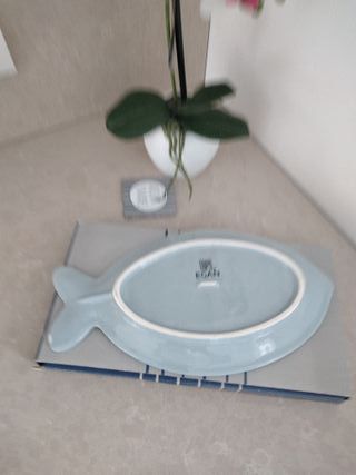 Piatto ceramica a forma di pesce