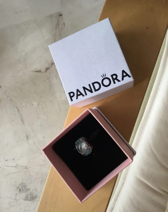 Charm Pandora Azul y Plateado