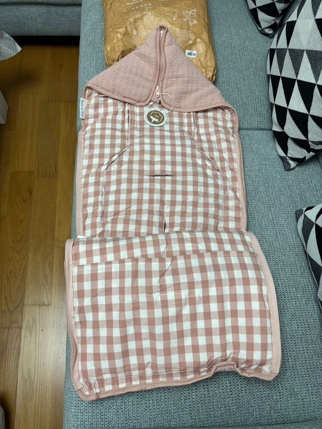 Saco capazo Walking Mum rosa vichy