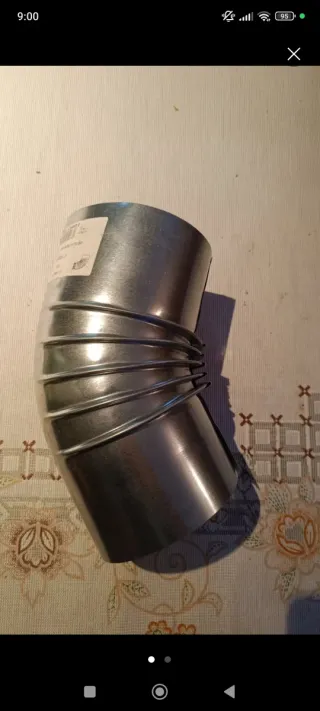 Codo chimenea 120mm 45° a estrenar