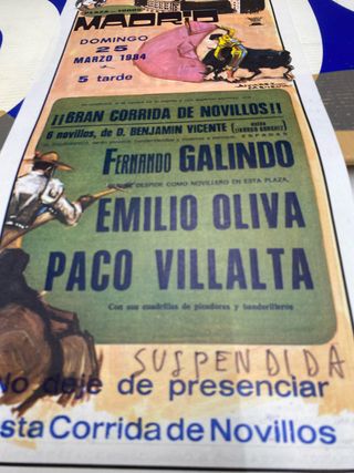 Cartel Toros Madrid 1984