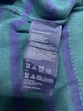 Maglione Tommy Hilfiger a righe blu/verde