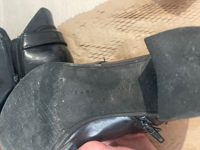 Botines Zara Talla 38 Negros