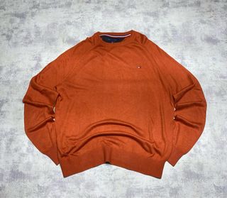 Maglione Girocollo Tommy Hilfiger Arancione Rugine